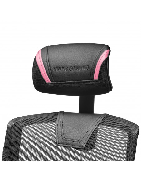 Mars Gaming MGC-ERGO Rosa Silla Gaming Ergonómica Malla Transpirable Soporte Ajustable Cervical + Lumbar + Reposabrazos