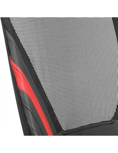 Mars Gaming MGC-ERGO Rojo Silla Gaming Ergonómica Malla Transpirable Soporte Ajustable Cervical + Lumbar + Reposabrazos