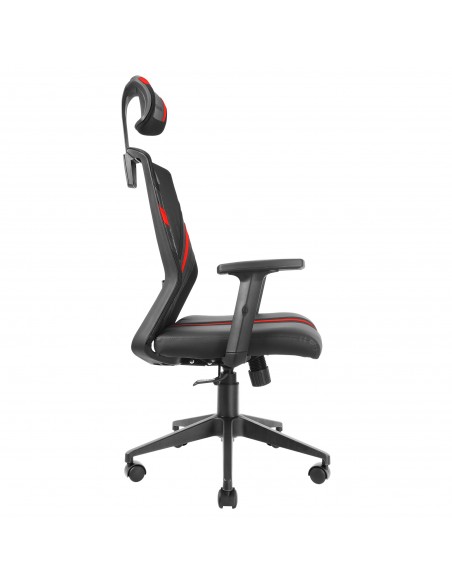 Mars Gaming MGC-ERGO Rojo Silla Gaming Ergonómica Malla Transpirable Soporte Ajustable Cervical + Lumbar + Reposabrazos