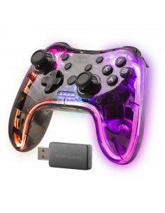 Mars Gaming MGP-24 Gamepad Inalámbrico 2.4GPRO Neon RGB Vibración Háptica Dual Joysticks Analógicos Mando para PC PS3 PS4