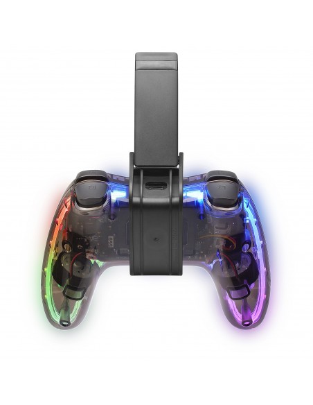 Mars Gaming MGP-BT Gamepad Bluetooth 5.0 RGB Neon Adaptador Smartphone Giroscopio y Vibración Háptica Joysticks Analógicos