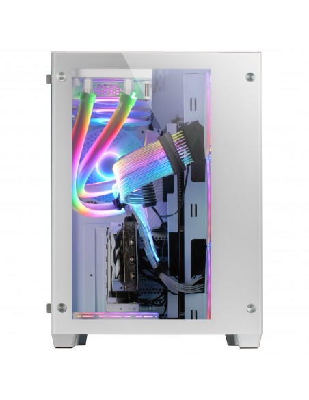 Mars Gaming MCV3 Blanco Torre Gaming Custom XXL E-ATX Ventana Cristal Templado Lateral y Frontal Estructura Modular Doble Cámara