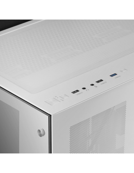 Mars Gaming MCV3 Blanco Torre Gaming Custom XXL E-ATX Ventana Cristal Templado Lateral y Frontal Estructura Modular Doble Cámara