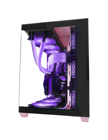 Mars Gaming MCV4 Rosa Torre Gaming Custom XXL E-ATX Ventana Cristal Templado Lateral y Frontal Sin Marco Estructura Modular