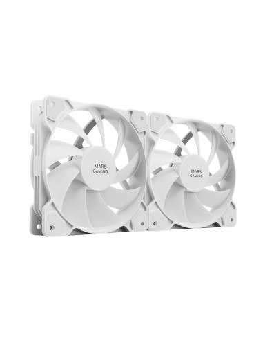 Mars Gaming MFPROX2W sistema de refrigeración para ordenador Carcasa del ordenador Ventilador 12 cm Blanco 2 pieza(s)