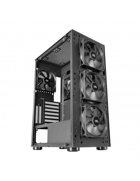 Mars Gaming MC-PRO2 Torre Profesional E-ATX Sistema CPU FREEZER 5 Ventiladores Ultra-silenciosos y Frontal Metal-Mesh Negro