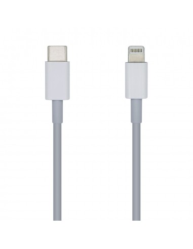 AISENS Cable USB 2.0 USB-С A Lightning PD 2A, Lightning M-USB-С M, Blanco, 20cm