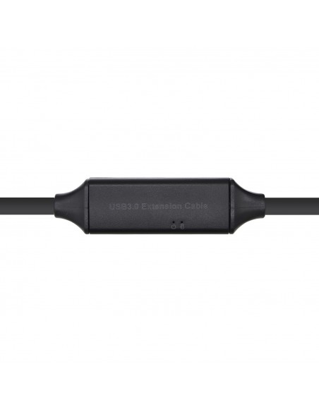 AISENS Cable USB 3.0 Prolongador con amplificador y alim., Tipo A M-A H, Negro, 10m