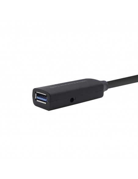 AISENS Cable USB 3.0 Prolongador con amplificador y alim., Tipo A M-A H, Negro, 15m