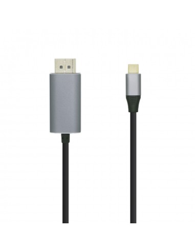 AISENS Cable conversor USB-C a Displayport 4K@60HZ, USB-C M-DP M, Negro, 1.8m