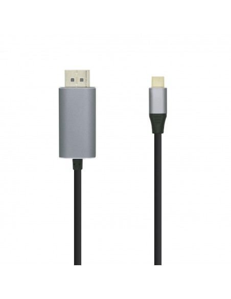 AISENS Cable conversor USB-C a Displayport 4K@60HZ, USB-C M-DP M, Negro, 1.8m