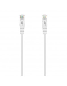 AISENS Cable de Red Latiguillo RJ45 LSZH Cat.6A 500 Mhz UTP AWG24, Blanco, 2.0M