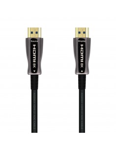 AISENS Cable HDMI V2.1 AOC Ultra Alta Velocidad   HEC 8k@60Hz 4k@120Hz 4 4 4 48Gbps, A M-A M, Negro, 30m