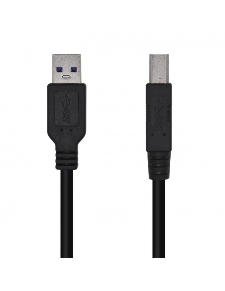 AISENS Cable USB 3.0 Impresora Tipo A M-B M, Negro, 2.0m