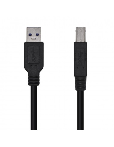 AISENS Cable USB 3.0 Impresora Tipo A M-B M, Negro, 3.0m