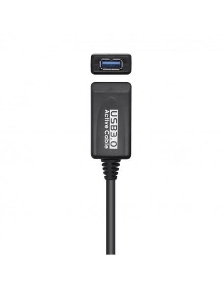 AISENS Cable USB 3.0 Prolongador Con Amplificador, Tipo A M-A H, Negro, 5.0m