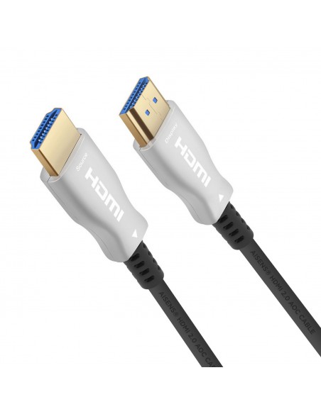 AISENS Cable HDMI V2.0 AOC Premium Alta Velocidad   HEC 4k@60Hz 18Gbps, A M-A M, Negro, 20m