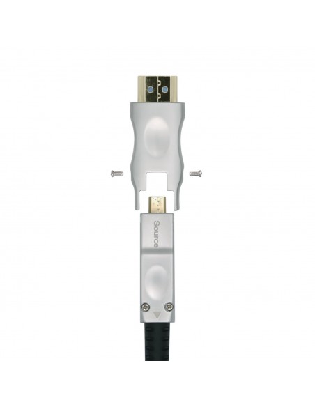 AISENS Cable HDMI V2.0 AOC Desmontable Premium Alta Velocidad   HEC 4k@60Hz 4 4 4 18Gbps, A M-D A M, Negro, 15m