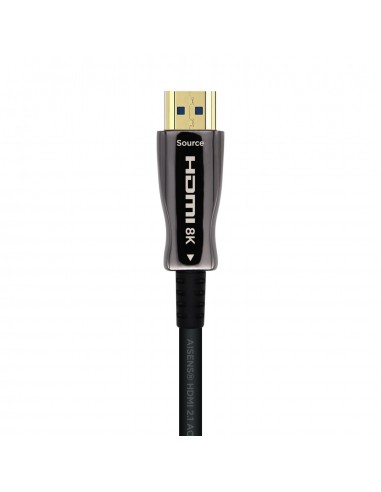 AISENS Cable HDMI V2.1 AOC Ultra Alta Velocidad   HEC 8k@60Hz 4k@120Hz 4 4 4 48Gbps, A M-A M, Negro, 15m