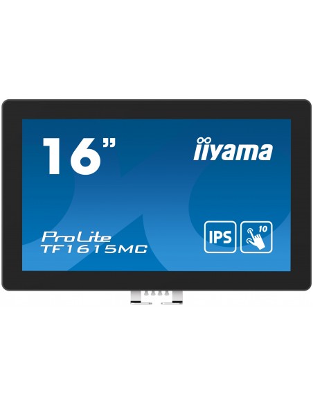 iiyama ProLite TF1615MC-B1 pantalla para PC 39,6 cm (15.6") 1920 x 1080 Pixeles Full HD Pantalla táctil Negro