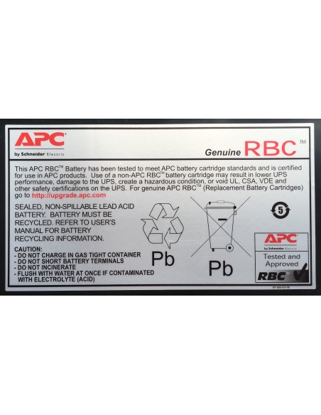 APC Replacement Battery Cartridge No11 Sealed Lead Acid (VRLA)