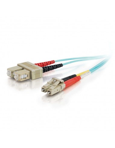 C2G 85532 cable de fibra optica 2 m LC SC OFNR Turquesa