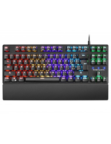 Mars Gaming MKXTKLRPT Teclado Mecánico Ultra-compacto TKL RGB Reposamuñecas Switch OUTEMU SQ Rojo Idioma Portugués