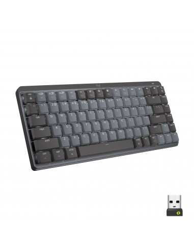 Logitech MX Mini Mechanical teclado RF Wireless + Bluetooth QWERTY Internacional de EE.UU. Grafito, Gris