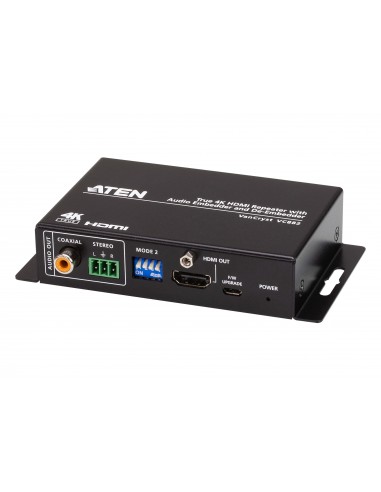 ATEN Repetidor HDMI True 4K con incrustador y desincrustador de audio