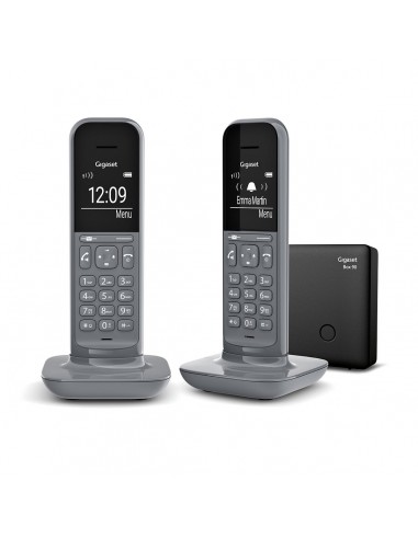 Gigaset CL390 Duo Teléfono DECT analógico Identificador de llamadas Gris