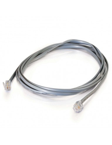 C2G 5m RJ11 6P4C Straight Modular Cable cable de señal Gris