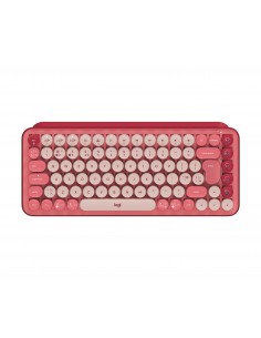 Logitech Pop Keys teclado RF Wireless + Bluetooth QWERTY Inglés del Reino Unido Borgoña, Rosa, Rosa