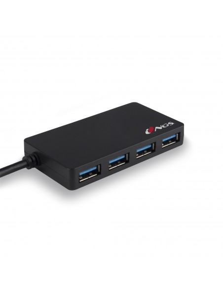 NGS iHub 3.0 USB 3.2 Gen 1 (3.1 Gen 1) Type-A 5000 Mbit s Negro