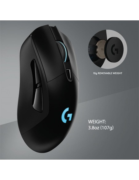 Logitech G G703 Lightspeed ratón mano derecha RF inalámbrico Óptico 25600 DPI