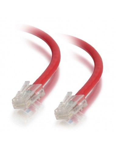 C2G Cable de conexión de red de 1 m Cat5e sin blindaje y sin funda (UTP), color rojo