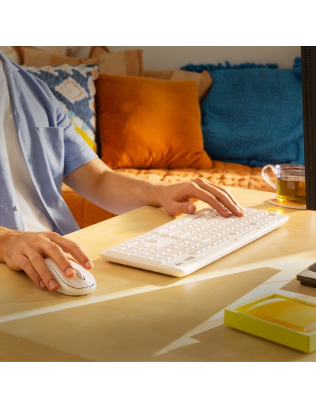 Logitech MK295 Silent Wireless Combo teclado Ratón incluido RF inalámbrico QWERTY Inglés Blanco