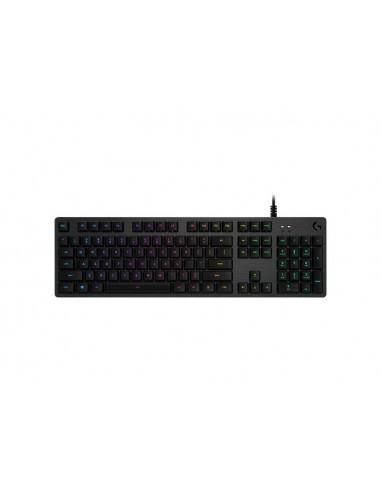 Logitech G G512 CARBON LIGHTSYNC RGB Mechanical Gaming Keyboard with GX Brown switches teclado USB Portugués Carbono