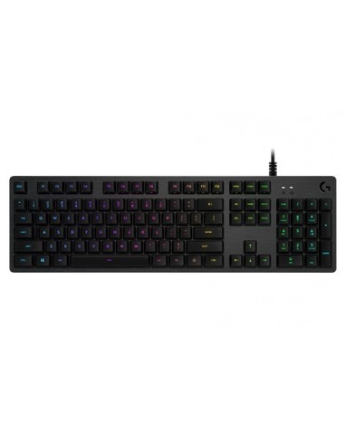 Logitech G G512 CARBON LIGHTSYNC RGB Mechanical Gaming Keyboard with GX Brown switches teclado USB QWERTY Español Carbono