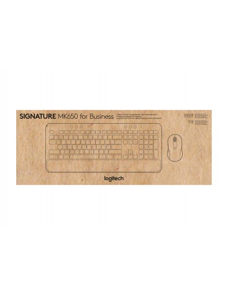 Logitech Signature MK650 Combo For Business teclado Ratón incluido Bluetooth QWERTZ Checa, Eslovaco Grafito