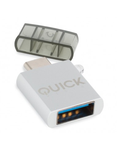 Quick Media QMACUSB cambiador de género para cable USB-C USB-A Blanco