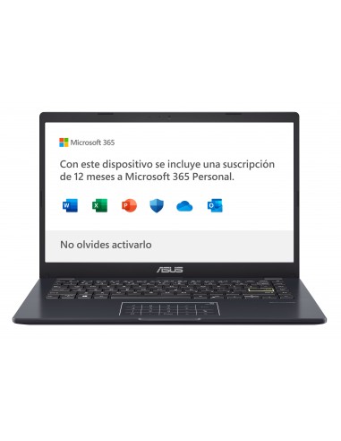 ASUS E410MA-EK1945 - Portátil 14" Full HD (Celeron N4020, 4GB RAM, 256GB SSD, UHD Graphics 600, Sin Sistema Operativo) Azul