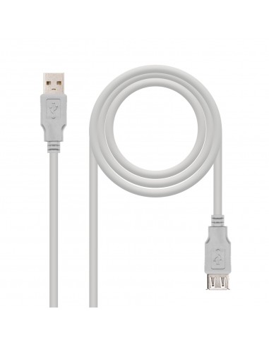 Nanocable CABLE USB 2.0, TIPO A M-A H, BEIGE, 1.0M