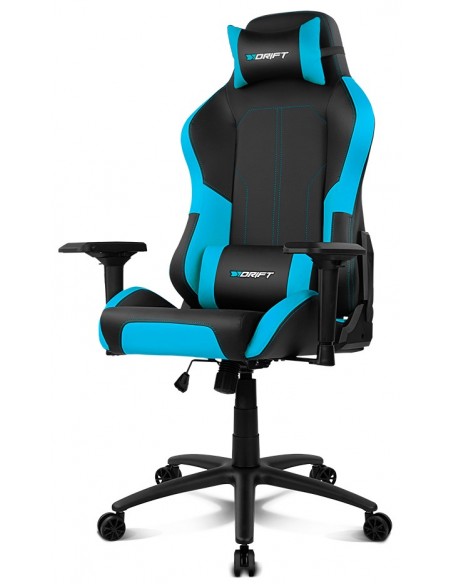 DRIFT DR250 Silla para videojuegos de PC Asiento acolchado tapizado Negro, Azul