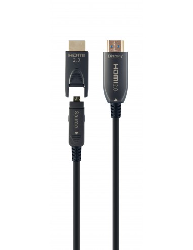 Gembird CCBP-HDMID-AOC-30M cable HDMI HDMI tipo A (Estándar) HDMI tipo D (Micro) Negro