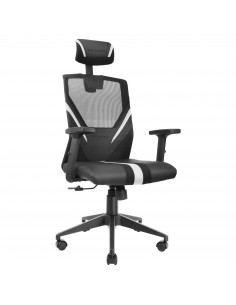 Mars Gaming MGC-ERGO Blanco Silla Gaming Ergonómica Malla Transpirable Soporte Ajustable Cervical + Lumbar + Reposabrazos