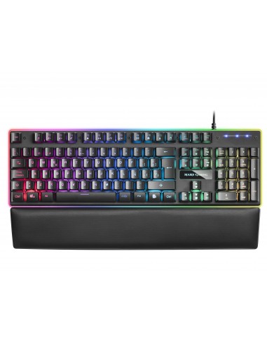 Mars Gaming MK320ES Teclado Gaming H-Mech 13 Modos RGB y Halo Reposamuñecas Acolchado Antighosting Idioma Español