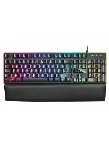 Mars Gaming MK320ES Teclado Gaming H-Mech 13 Modos RGB y Halo Reposamuñecas Acolchado Antighosting Idioma Español