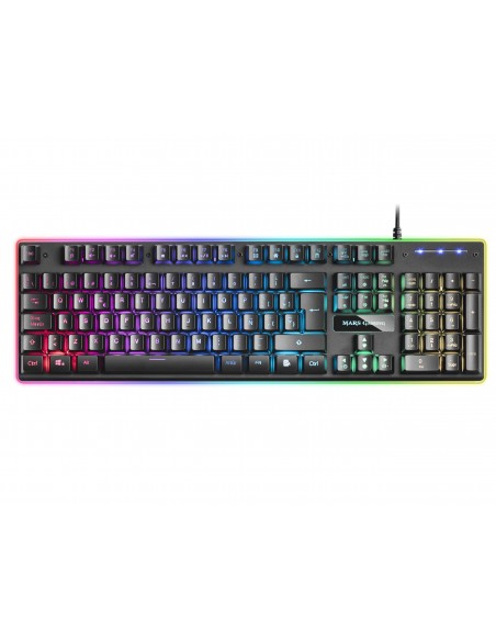 Mars Gaming MK320ES Teclado Gaming H-Mech 13 Modos RGB y Halo Reposamuñecas Acolchado Antighosting Idioma Español