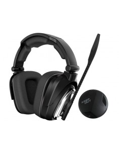 KeepOut HXAIR auricular y casco Auriculares Inalámbrico Diadema Juego Negro, Plata