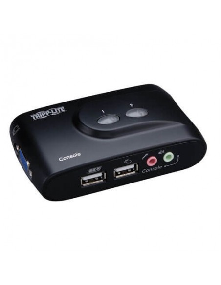 Tripp Lite B004-VUA2-K-R KVM Compacto de 2 Puertos USB con Audio y Cables